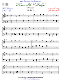 With downloadable mp3s (dover classical music for keyboard and piano four hands). O Come All Ye Faithful Piano Sheet Music Free Printable Pdf
