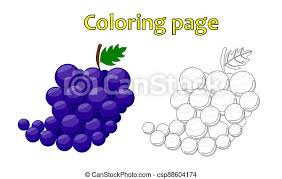 Takla org coloring 058 grape coloring page free grapes 8. Cartoon Grape Coloring Page An Illustration For Children Cartoon Grape Coloring Book An Illustration For Children Canstock