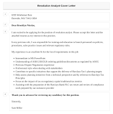 resolution yst cover letter