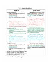 sle color coded essay pdf five