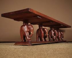 Long Ashanti Elephant Coffee Table