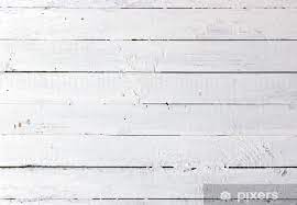 Wall Mural White Wooden Plank Pixers Uk