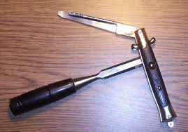 A switchblade, (also known as an automatic knife, switch, or in british english flick knife) is a type of knife with a folding or sliding automatic stiletto spotlight. Maintaining A Switchblade Weapons Of Choice