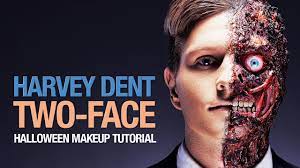 harvey dent two face halloween makeup