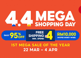 Don't gloat too much because… Shopee 4 4 Mega Shopping Sale Mypromo My