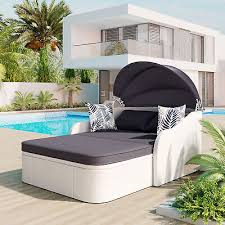 Outdoor Patio Rattan Wicker Daybed