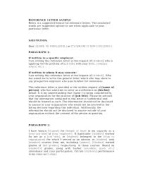 Business Reference Letter Examples Free Template Client