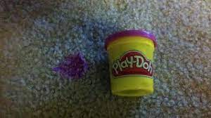 how to remove play doh from the carpet