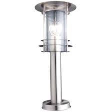 stainless steel outdoor pedestal light