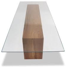 Glass Top Solid Wood Dining Table