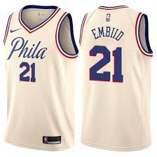 Older kids' nike nba jersey. Men S Philadelphia 76ers Joel Embiid Swingman Jersey City Edition Cream Fan Gear Nation