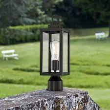 Light Black Outdoor Post Light Dimmable