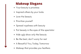 makeup slogans 300 cool beauty