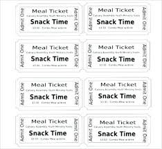 Meal Ticket Template 1 500 X 461 Making The Web Com