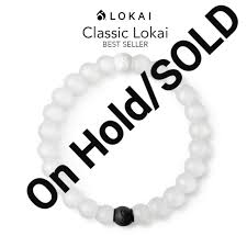 Lokai Classic Bracelet Clear W Black White Beads Nwt