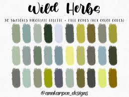 Wild Herbs Procreate Palette 30 Hex