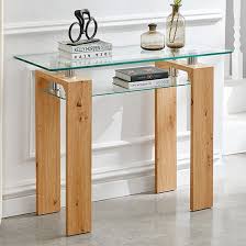 Kontrast Glass Top Console Table With