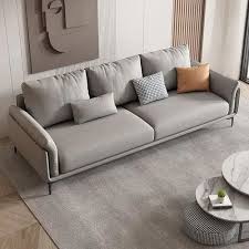 Wooden Grey 3 Seater Sofa Living Room