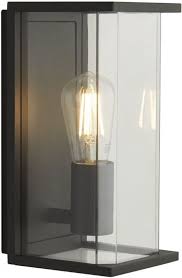 Dark Grey And Clear Glass Wall Light