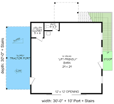 Barn Plan With 613 Sq Ft Loft Apartment