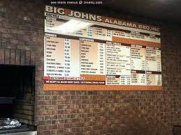menu of big johns alabama bar b