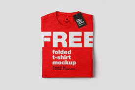 folded t shirt psd template mockups