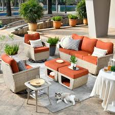 Outdoor Patio Conversation Sofa Set