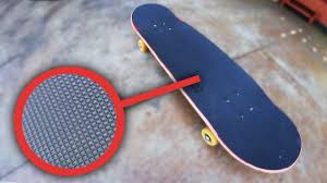 skateboarding with rubber griptape