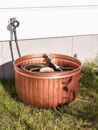 Classic Copper Garden Hose Pot