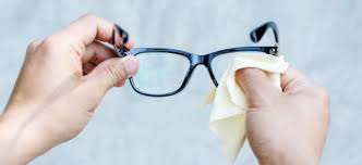 how to clean clear glasses frames