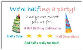 Free Half Birthday Party Invitation Probably Better Suited