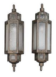 Bronze Art Deco Exterior Lights