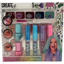 create it makeup set glitter mermaid 7 pieces