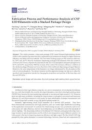 Pdf Fabrication Process And Performance Analysis Of Csp Led