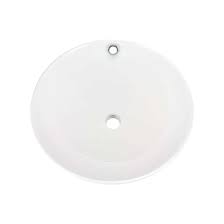Porcelain Round Shaped Vessel Sink In White