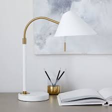 360 lighting modern desk table lamp swing arm with hotel style usb and ac power outlet in base brushed steel linen shade for bedroom office 360 lighting $149.99 10 Best Desk Task Lamps For Home Office Apartment Therapy