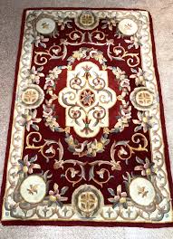 chinese sculpted wool accent rug