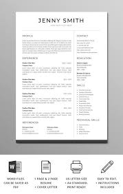 Night cleaning crew resume examples & samples. Resume Template Word Modern Clean Cv By Themes Templates On Graphicsauthor Resume Template Word Resume Templates Resume Template