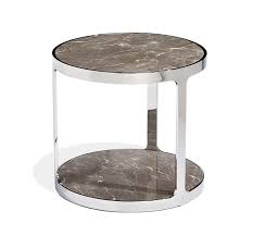 Soto Round Side Table In Marble Design