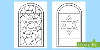 Stained Glass Star Of David Window