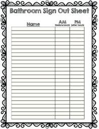 Sign Out Sheet Worksheets Teaching Resources Tpt