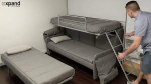 italian sofa bunk bed with 3 hidden