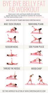 bye bye belly fat ab workout for flat