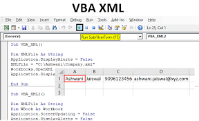 vba xml types and steps to import