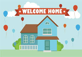 Welcome Home Background Flat Vector Download Free Vector Art