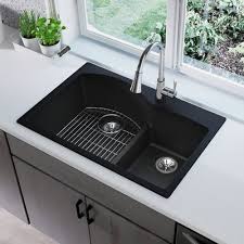 w double basin drop in kitchen sink