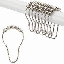metal glide shower curtain hooks ebay