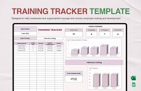 training tracker template in