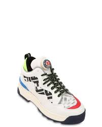 Fendi 50mm Logo Leather Sneakers In White Save 60 Lyst