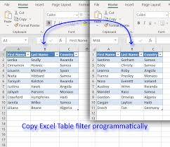 working with excel tables programmatically